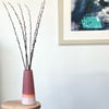 Tall Skyline Vase in Rhubarb and Tangerine