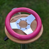 Image 2 of Pink solid spoke 236mm with rainbow flake 