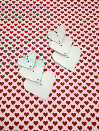 Image 2 of Triple Heart Dangle earrings 