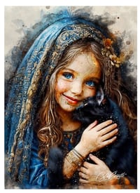 Image 1 of A Cat A Smile A Happy Child