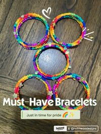 Image 1 of Pride Memory Wire Bracelets 