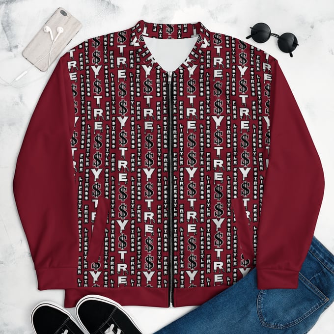 Image of YStress Exclusive Burgundy Bomber Jacket 