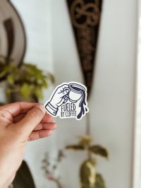 Fueled By Coffee Cup Sticker