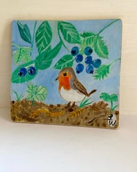 Image 2 of Original painting -friendly robin 