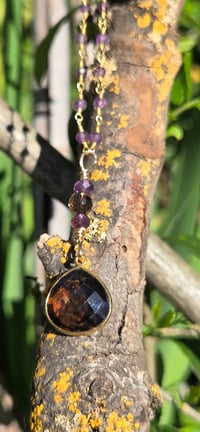 Image 3 of The Sierra Smoky Quarts and Amethyst Necklace
