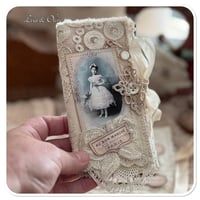 Image 3 of Vintage style french DMC Thread Box with snippet book and lace sewing book cover