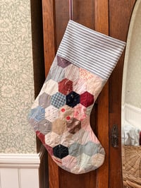 Image 1 of Antique Victorian Quilt Stocking No. 1