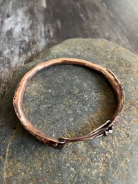Image 4 of ‘Stitched’ Hammered Copper Bangle