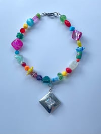 Image 2 of Lampwork Diamonds Necklace