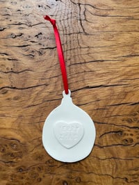 Image 1 of Bauble Christmas Decoration 'Merry Xmas'