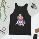 Image 5 of Patriotic Girl Unisex Tank Top - White Outline