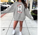 Custom Baseball Number Sweatshirts (Pick color)