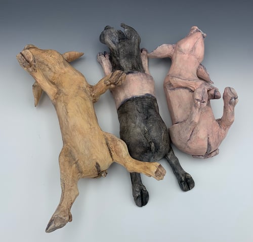 Image of Threesome little pigs- Julie Kradel Solo Exhibit