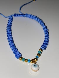 Image 2 of Blue evil eye knotted bracelet 