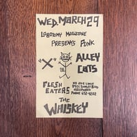 Original  5.5" x 8.5"  1978 Punk Flyer.  X,  the Flesh Eaters and Alley Cats! 