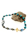 Egyptian turquoise and citrine bracelet