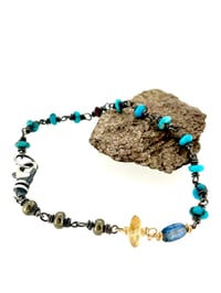 Image 3 of Egyptian turquoise and citrine bracelet