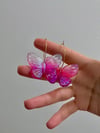IRIDESCENT BUTTERFLY HOOP EARRINGS 