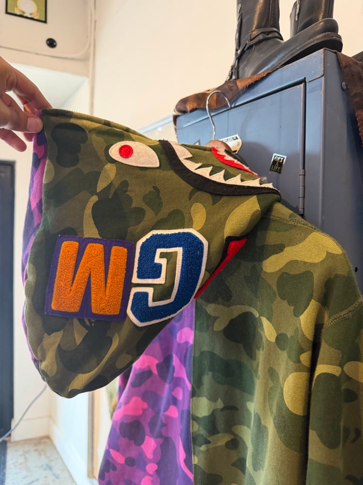 Image of Bape 1st Camo Split Zip Up