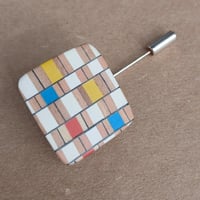 Image 4 of Mondrian Miniature Brooch Pin