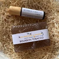 Image 1 of Bourbon Tobacco Honeybee Glycerin Bar Soap and Perfume Duo