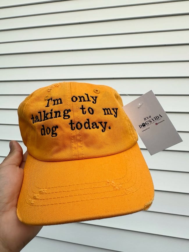 I’M ONLY TALKING TO MY DOG TODAY HAT