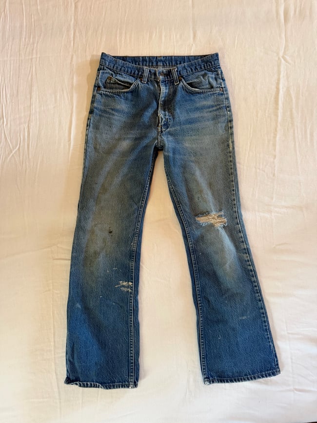 late 60s early 70s Levi's denim faded jeans 