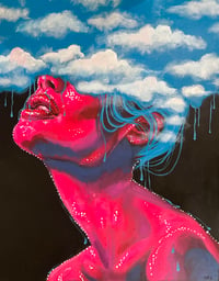 Image 1 of “TRANSCENDENT VOID” ORIGINAL PAINTING BY NIKITA ROSALIND 22”x28”