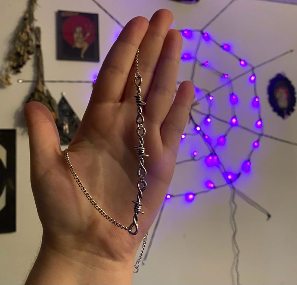 Image of 𝔅𝔞𝔯𝔟𝔢𝔡 𝔚𝔦𝔯𝔢 𝔑𝔬𝔬𝔰𝔢 (𝔠𝔥𝔞𝔦𝔫𝔢𝔡)
