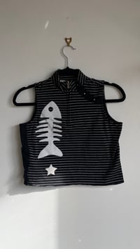 Image 1 of XS- fishbone crop tank 