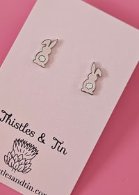 Image 5 of Enamel Bunny Studs - SKU 649
