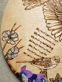 His Eye Is On The Sparrow Pyrography 