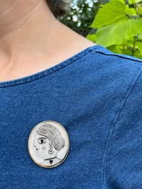 Image 4 of Large Lady Brooch 