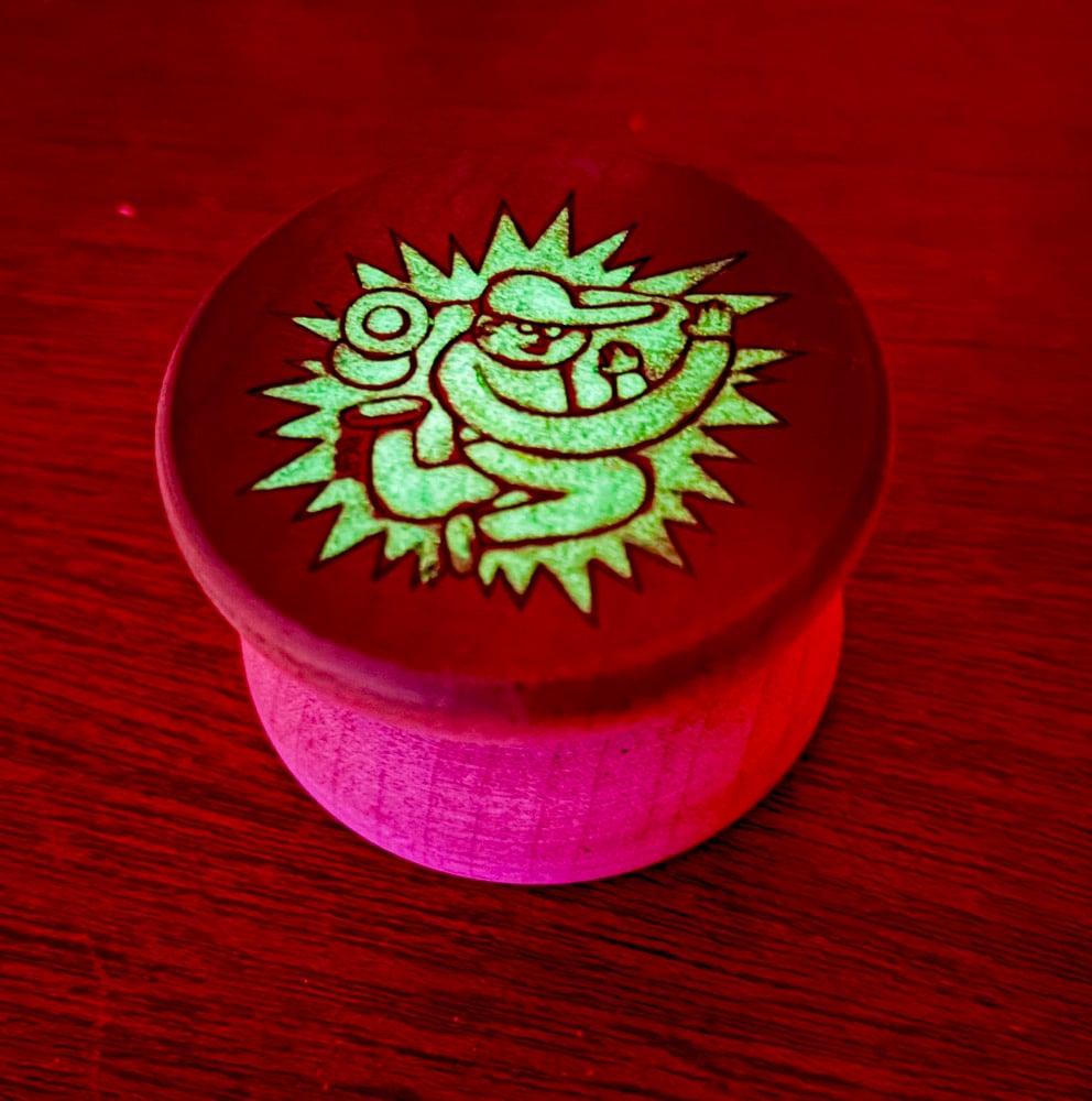 Image of Glow in the Dark Laser Engraved YYF Wood Yo-Yo