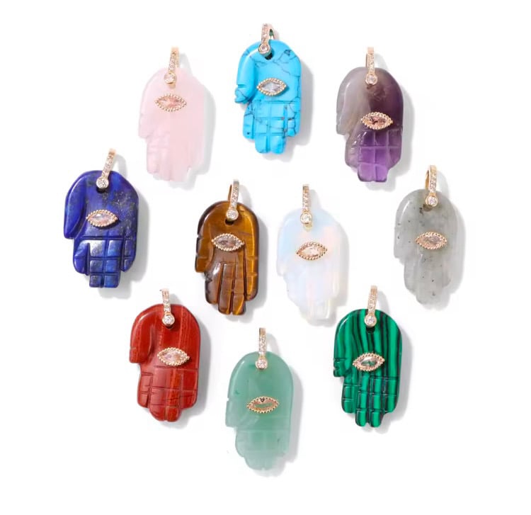 Image of Hamsa Hand & Evil Eye Pendants & Necklace