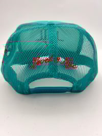 Image 3 of LVL3 NYC JADE & RED TRUCKER HAT
