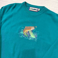 Image 2 of Vintage Brown Trout Sweater - L
