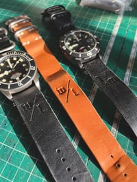 Image 2 of Custom Leather Zulu Watch Strap 