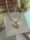Gold Bow Necklace
