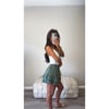 Khaki Cheesecloth Frill shorts 