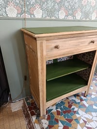 Image 6 of Buffet ancien revisité vert olive et fleurs anciennes 