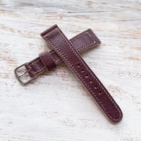 Image 2 of 20mm Burgundy Chevre Strap