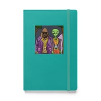 Image 3 of Bigfoot and Alien Chilling Hardcover bound notebook