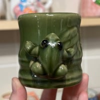 Image 1 of rosemary fig scented frog candle