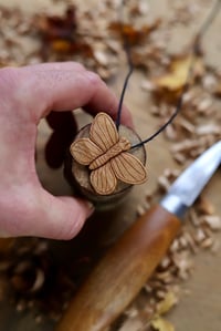 Image 2 of Butterfly Pendant Necklace. 