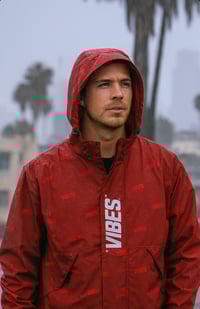 Image 1 of VIBES™ Red Rain Jacket