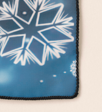 Image 2 of A Beautiful Snowy Night Scarf 10"×45" with Black Hem