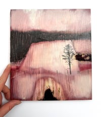 Image 2 of Field from my Window original oil painting on wooden panel