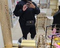 Image 1 of Black Quilted 2 style bag Crossbag/Waist Bag