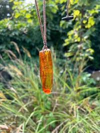 Image 5 of Polished Amber icicle pendant 